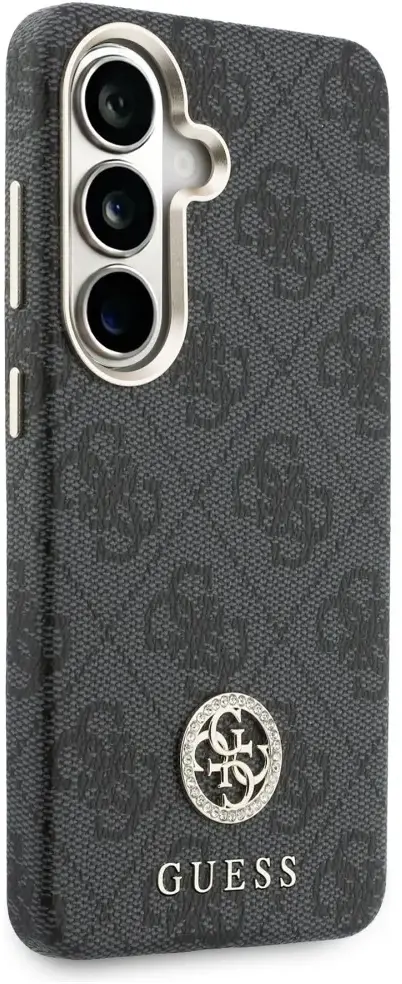 Guess 4G Rhinestone Round Logo Samsung Galaxy S26 Plus Hoesje MagSafe Zwart afbeelding 2