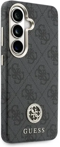 Guess 4G Rhinestone Round Logo Samsung Galaxy S26 Plus Hoesje MagSafe Zwart afbeelding 2