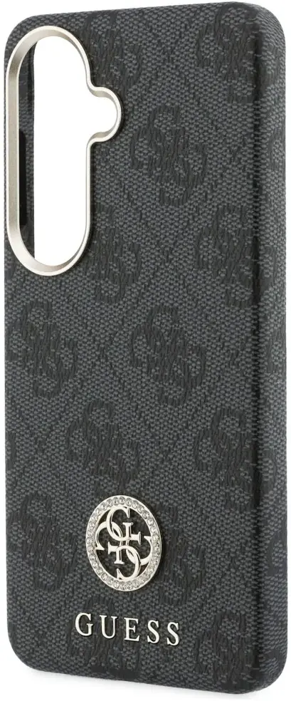 Guess 4G Rhinestone Round Logo Samsung Galaxy S26 Plus Hoesje MagSafe Zwart afbeelding 4
