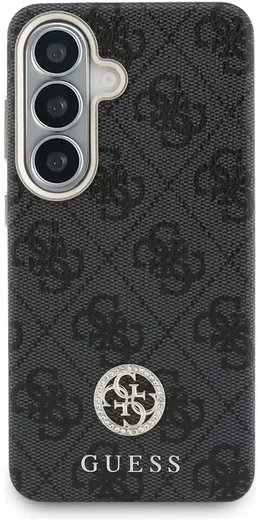 Guess 4G Rhinestone Round Logo Samsung Galaxy S26 Plus Hoesje MagSafe Zwart afbeelding 6