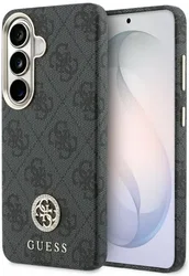 Guess 4G Rhinestone Round Logo Samsung Galaxy S26 Plus Hoesje MagSafe Zwart afbeelding