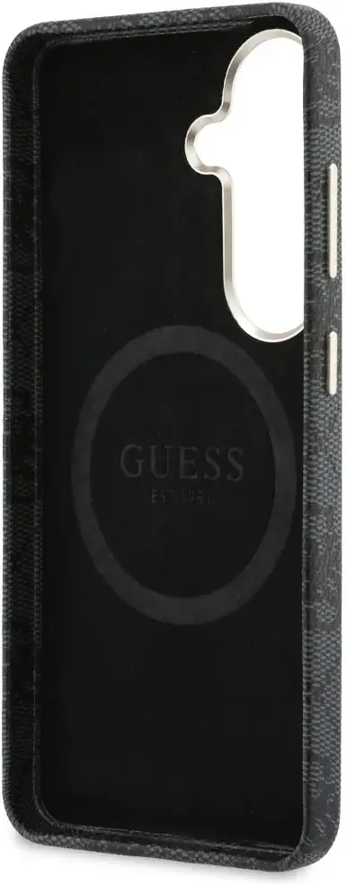 Guess 4G Rhinestone Round Logo Samsung Galaxy S26 Plus Hoesje MagSafe Zwart afbeelding 3