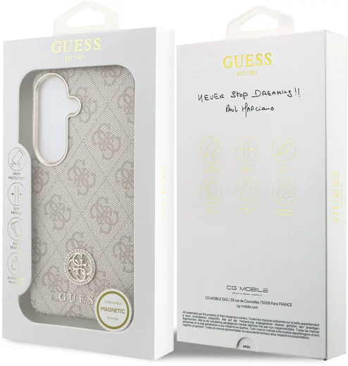 Guess 4G Rhinestone Round Logo Samsung Galaxy S26 Hoesje MagSafe Roze afbeelding 8