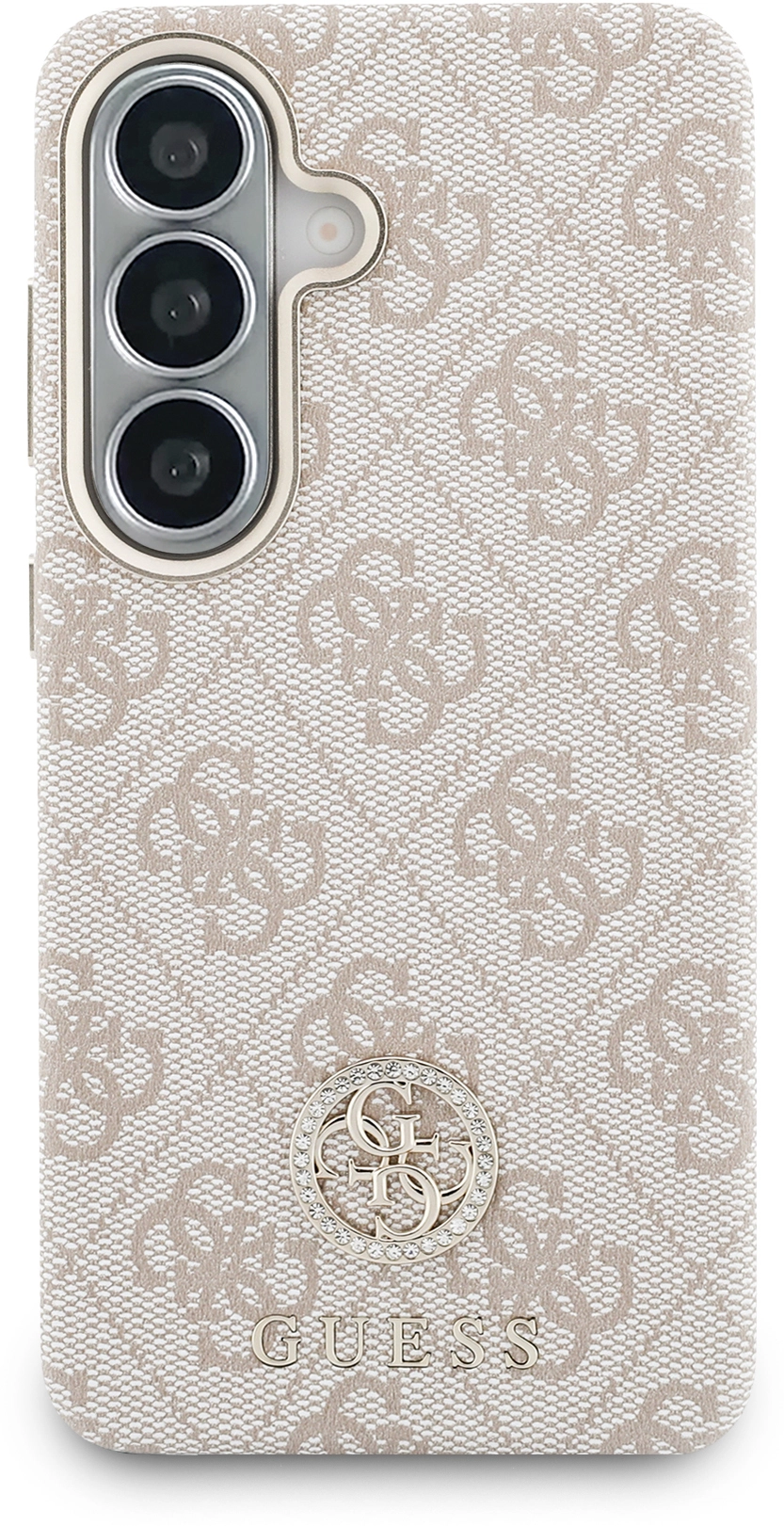 Guess 4G Rhinestone Round Logo Samsung Galaxy S26 Hoesje MagSafe Roze afbeelding 3
