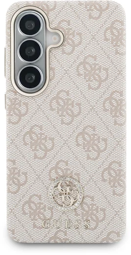 Guess 4G Rhinestone Round Logo Samsung Galaxy S26 Hoesje MagSafe Roze afbeelding 3