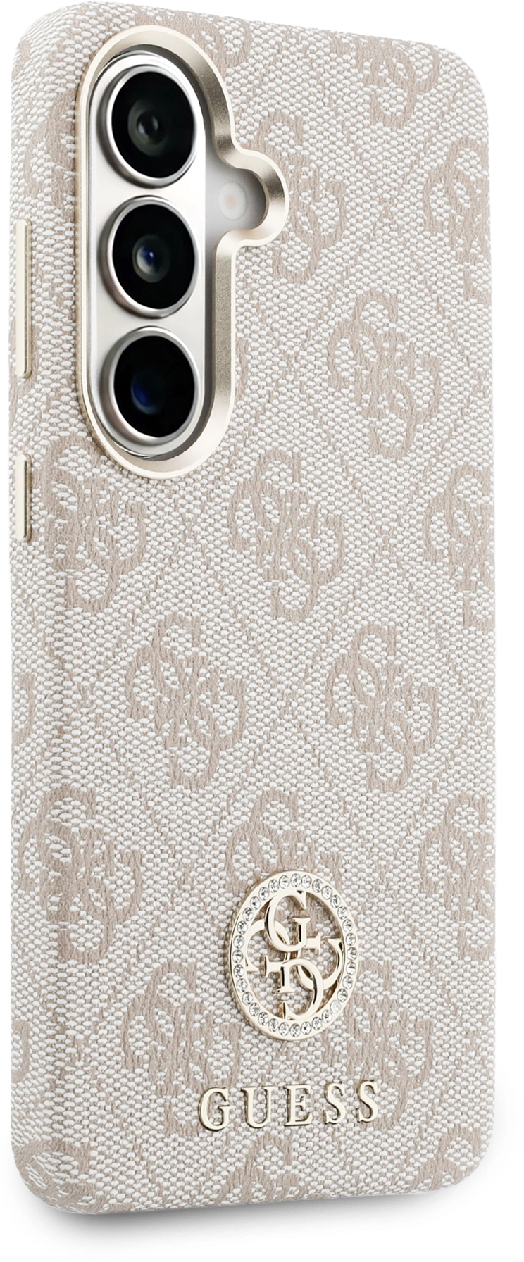 Guess 4G Rhinestone Round Logo Samsung Galaxy S26 Hoesje MagSafe Roze afbeelding 4