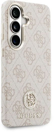 Guess 4G Rhinestone Round Logo Samsung Galaxy S26 Hoesje MagSafe Roze afbeelding 4