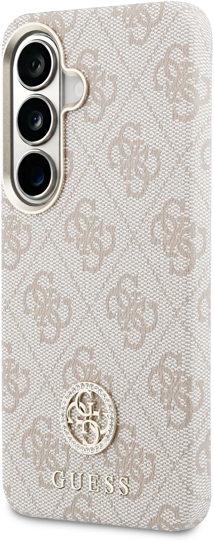 Guess 4G Rhinestone Round Logo Samsung Galaxy S26 Hoesje MagSafe Roze afbeelding 2