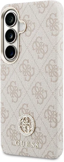 Guess 4G Rhinestone Round Logo Samsung Galaxy S26 Hoesje MagSafe Roze afbeelding 2