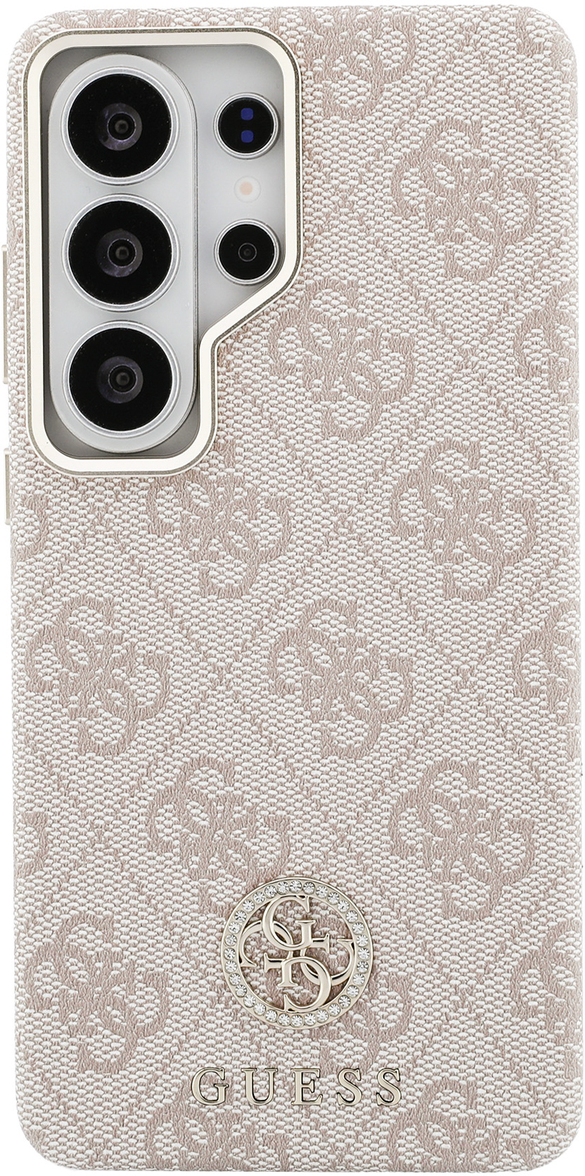 Guess 4G Rhinestone Round Logo Samsung Galaxy S26 Ultra Hoesje MagSafe Roze afbeelding 3
