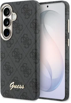 Guess 4G Script Logo Samsung Galaxy S26 Hoesje MagSafe Zwart
