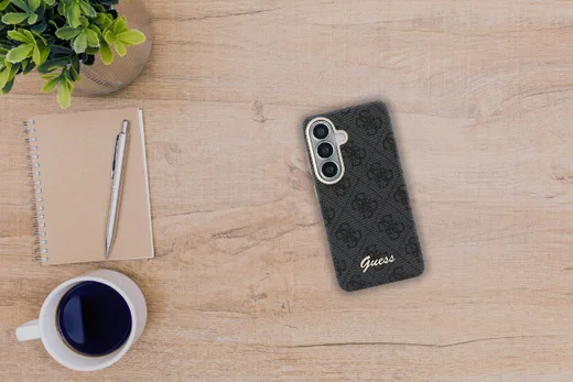 Guess 4G Script Logo Samsung Galaxy S26 Hoesje MagSafe Zwart afbeelding 10