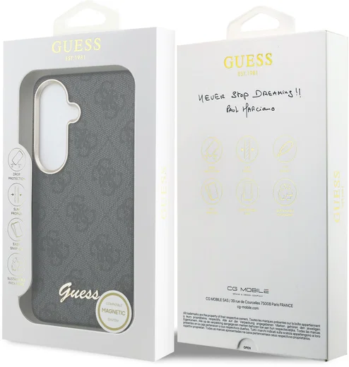 Guess 4G Script Logo Samsung Galaxy S26 Hoesje MagSafe Zwart afbeelding 8