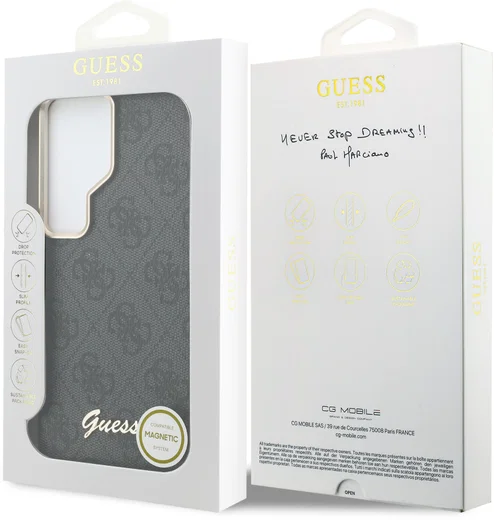 Guess 4G Script Logo Samsung Galaxy S26 Ultra Hoesje MagSafe Zwart afbeelding 8