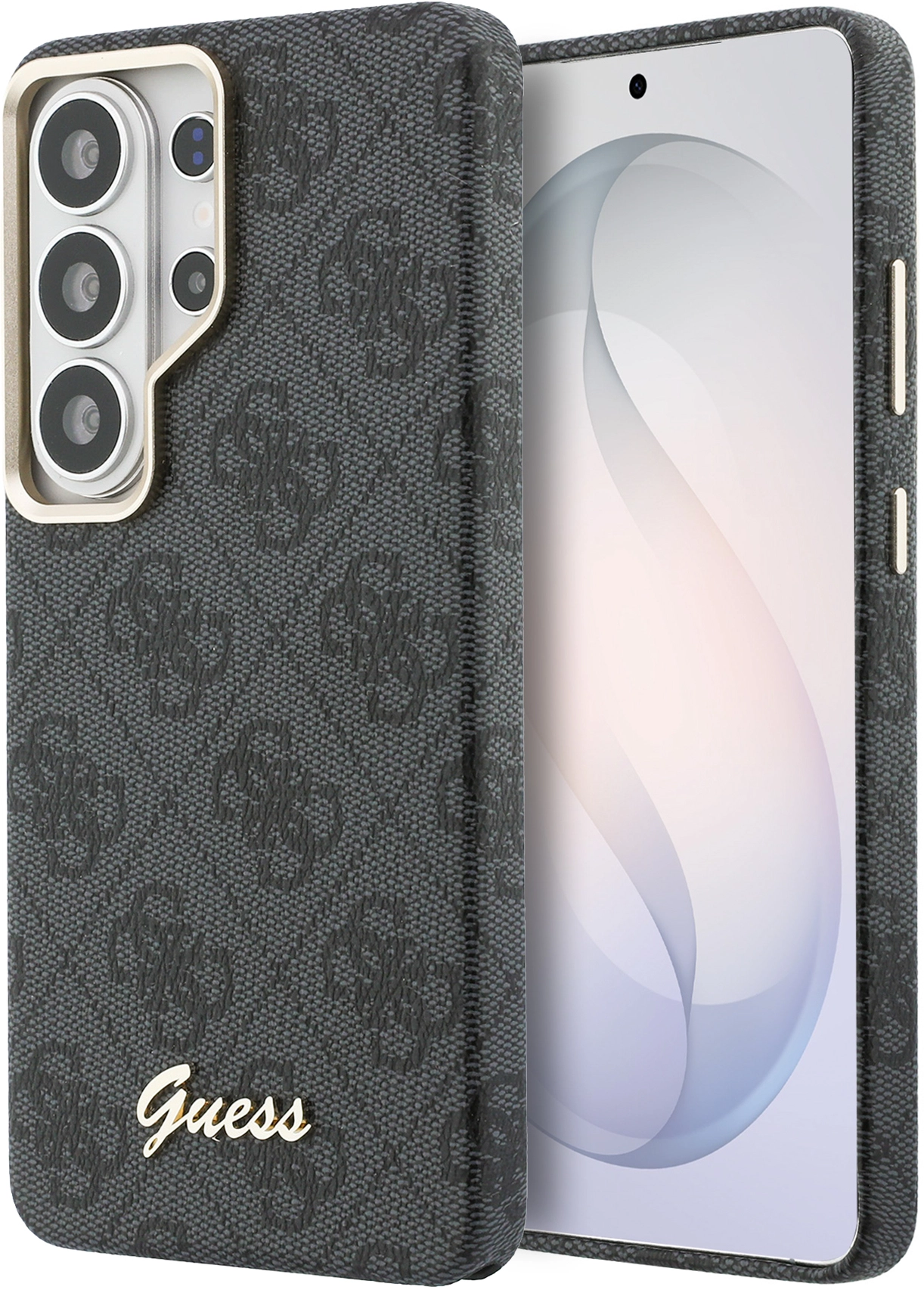 Guess 4G Script Logo Samsung Galaxy S26 Ultra Hoesje MagSafe Zwart afbeelding 1