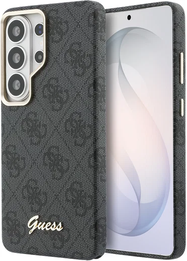 Guess 4G Script Logo Samsung Galaxy S26 Ultra Hoesje MagSafe Zwart afbeelding 1