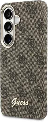 Guess 4G Script Logo Samsung Galaxy S26 Hoesje MagSafe Bruin afbeelding 2