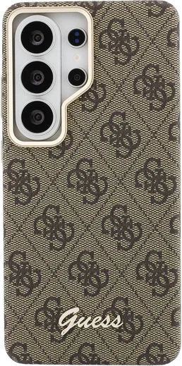 Guess 4G Script Logo Samsung Galaxy S26 Ultra Hoesje MagSafe Bruin afbeelding 3