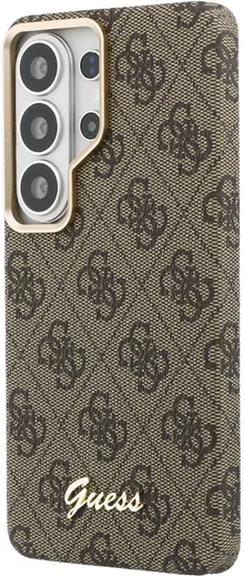 Guess 4G Script Logo Samsung Galaxy S26 Ultra Hoesje MagSafe Bruin afbeelding 2