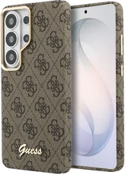 Guess 4G Script Logo Samsung Galaxy S26 Ultra Hoesje MagSafe Bruin afbeelding