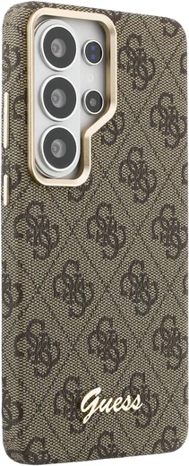 Guess 4G Script Logo Samsung Galaxy S26 Ultra Hoesje MagSafe Bruin afbeelding 4