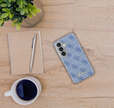 Guess 4G Script Logo Samsung Galaxy S26 Hoesje MagSafe Blauw afbeelding 10