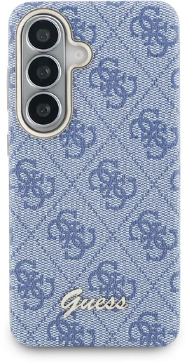Guess 4G Script Logo Samsung Galaxy S26 Hoesje MagSafe Blauw afbeelding 3