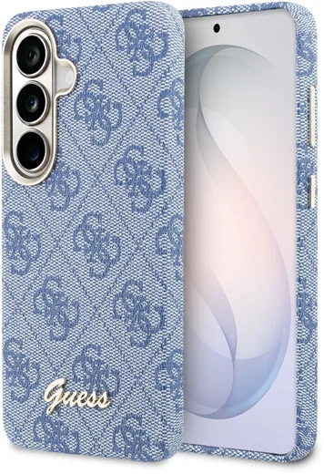 Guess 4G Script Logo Samsung Galaxy S26 Hoesje MagSafe Blauw afbeelding 1