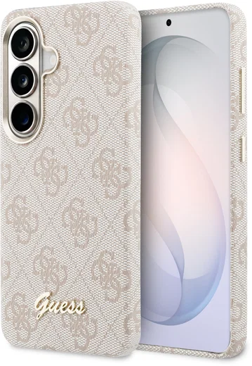 Guess 4G Script Logo Samsung Galaxy S26 Hoesje MagSafe Roze afbeelding 1