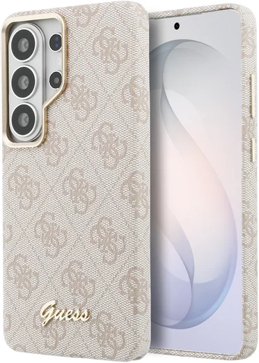 Guess 4G Script Logo Samsung Galaxy S26 Ultra Hoesje MagSafe Roze afbeelding 1