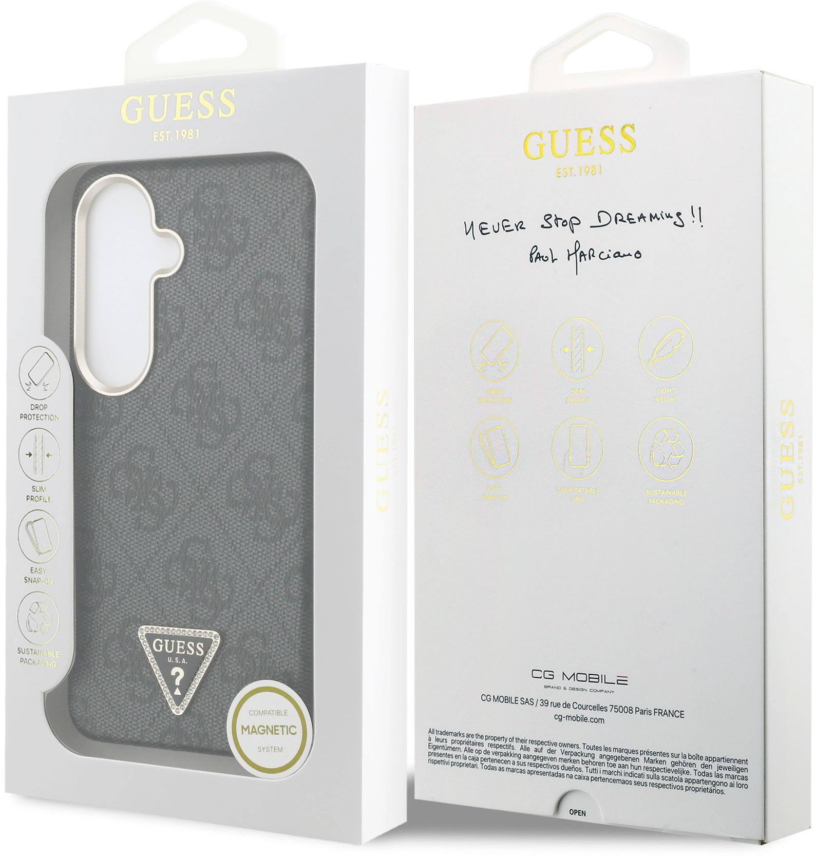 Guess 4G Triangle Logo Samsung Galaxy S26  Hoesje MagSafe Zwart afbeelding 8