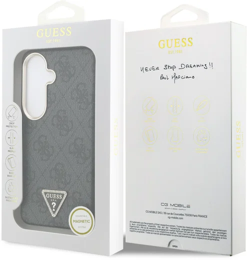 Guess 4G Triangle Logo Samsung Galaxy S26  Hoesje MagSafe Zwart afbeelding 8