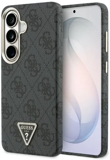 Guess 4G Triangle Logo Samsung Galaxy S26 Plus Hoesje MagSafe Zwart afbeelding 1