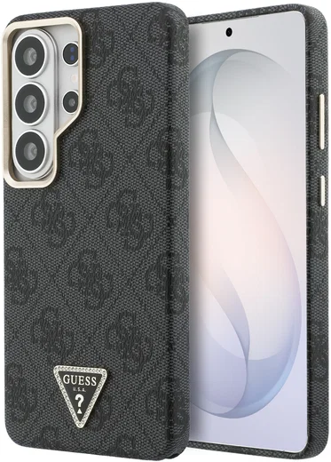 Guess 4G Triangle Logo Samsung Galaxy S26 Ultra Hoesje MagSafe Zwart afbeelding 1
