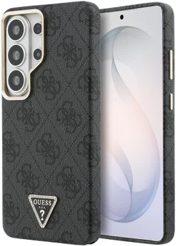 Guess 4G Triangle Logo Samsung Galaxy S26 Ultra Hoesje MagSafe Zwart