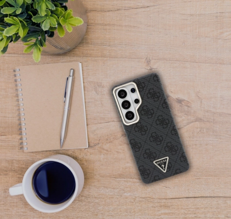 Guess 4G Triangle Logo Samsung Galaxy S26 Ultra Hoesje MagSafe Zwart afbeelding 10
