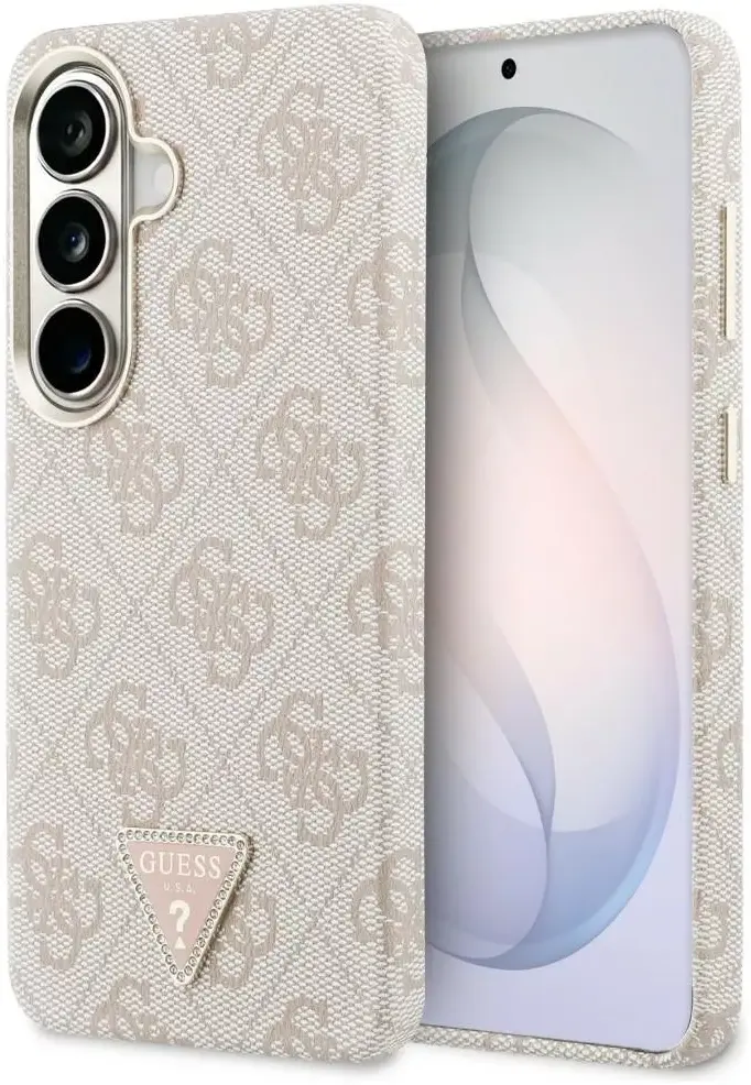 Guess 4G Triangle Logo Samsung Galaxy S26 Plus Hoesje MagSafe Roze afbeelding 1