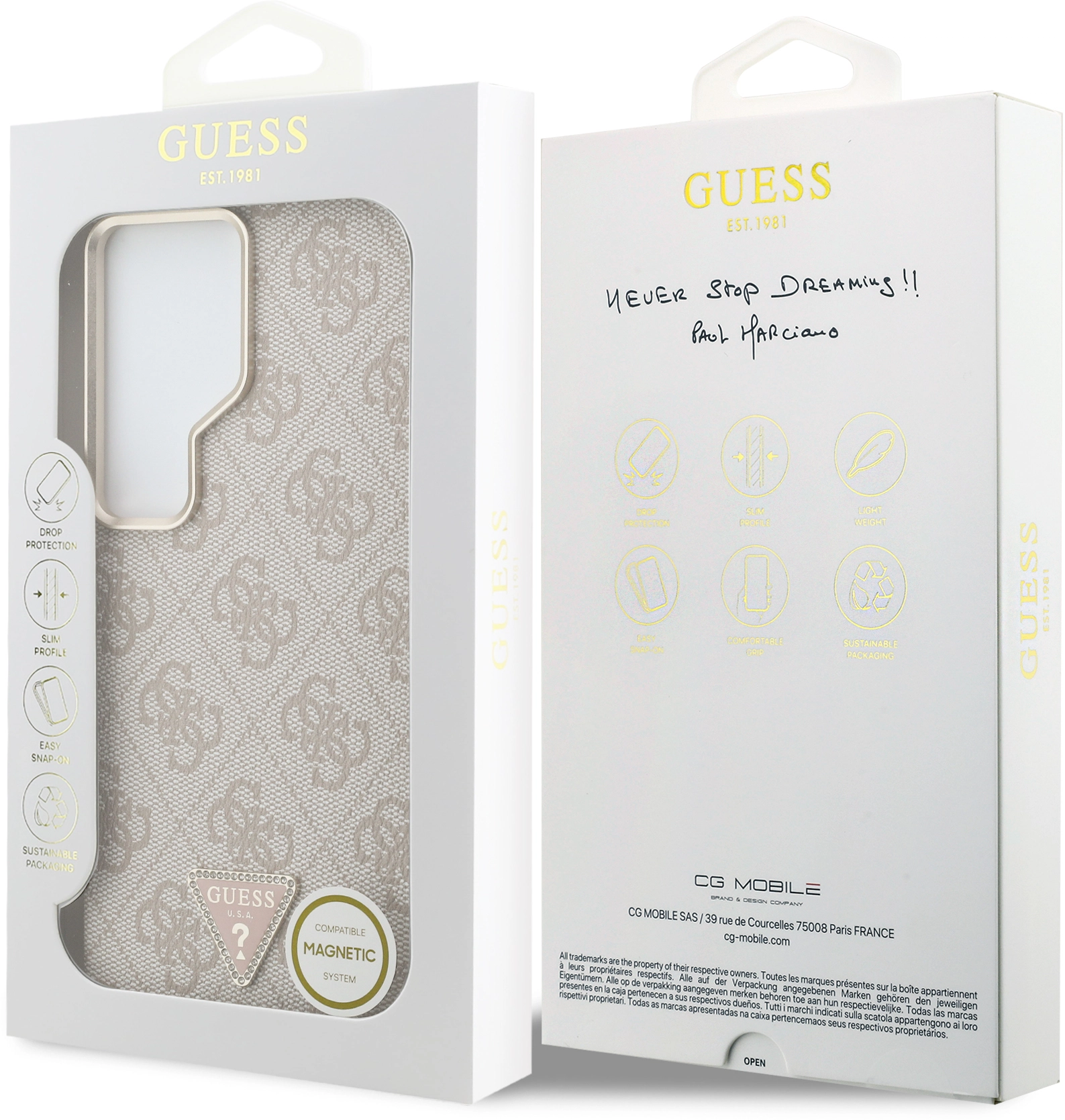 Guess 4G Triangle Logo Samsung Galaxy S26 Ultra Hoesje MagSafe Roze afbeelding 8