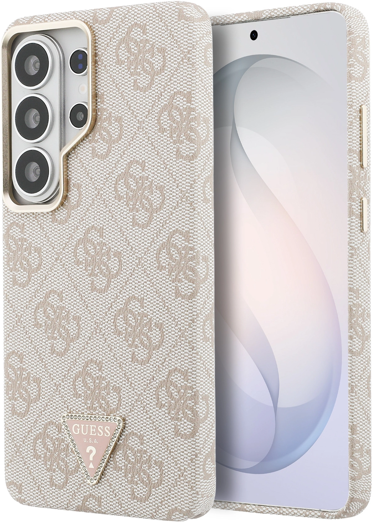 Guess 4G Triangle Logo Samsung Galaxy S26 Ultra Hoesje MagSafe Roze afbeelding 1