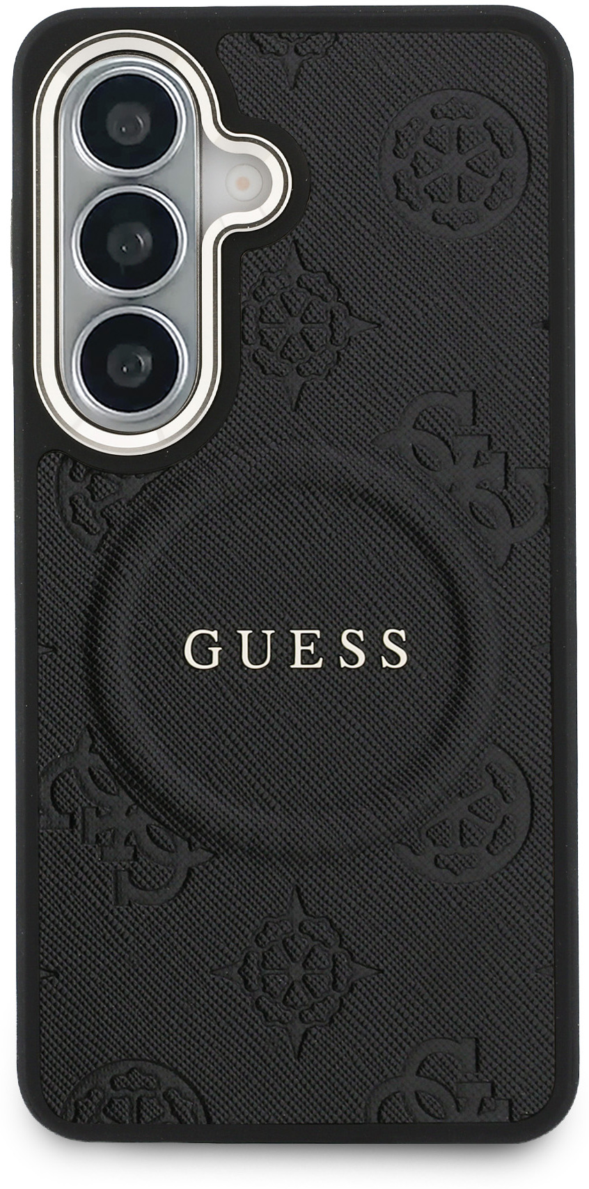 Guess Peony Hot Stamp Galaxy S26 Hoesje MagSafe Back Cover Zwart afbeelding 3