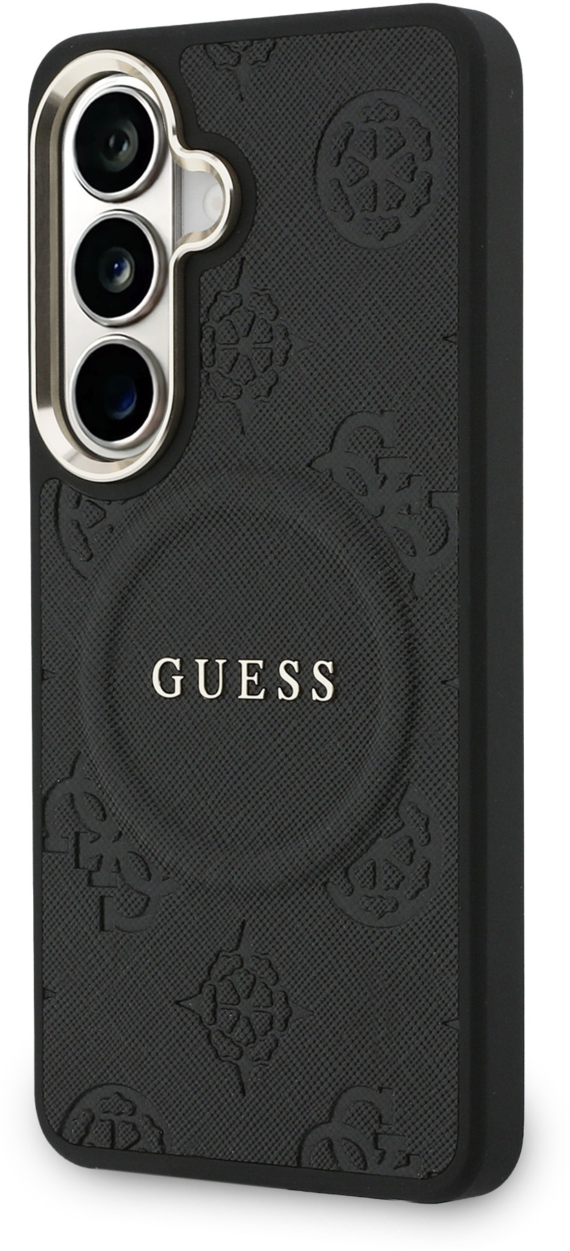 Guess Peony Hot Stamp Galaxy S26 Hoesje MagSafe Back Cover Zwart afbeelding 2