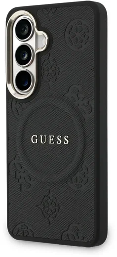 Guess Peony Hot Stamp Galaxy S26 Hoesje MagSafe Back Cover Zwart afbeelding 2