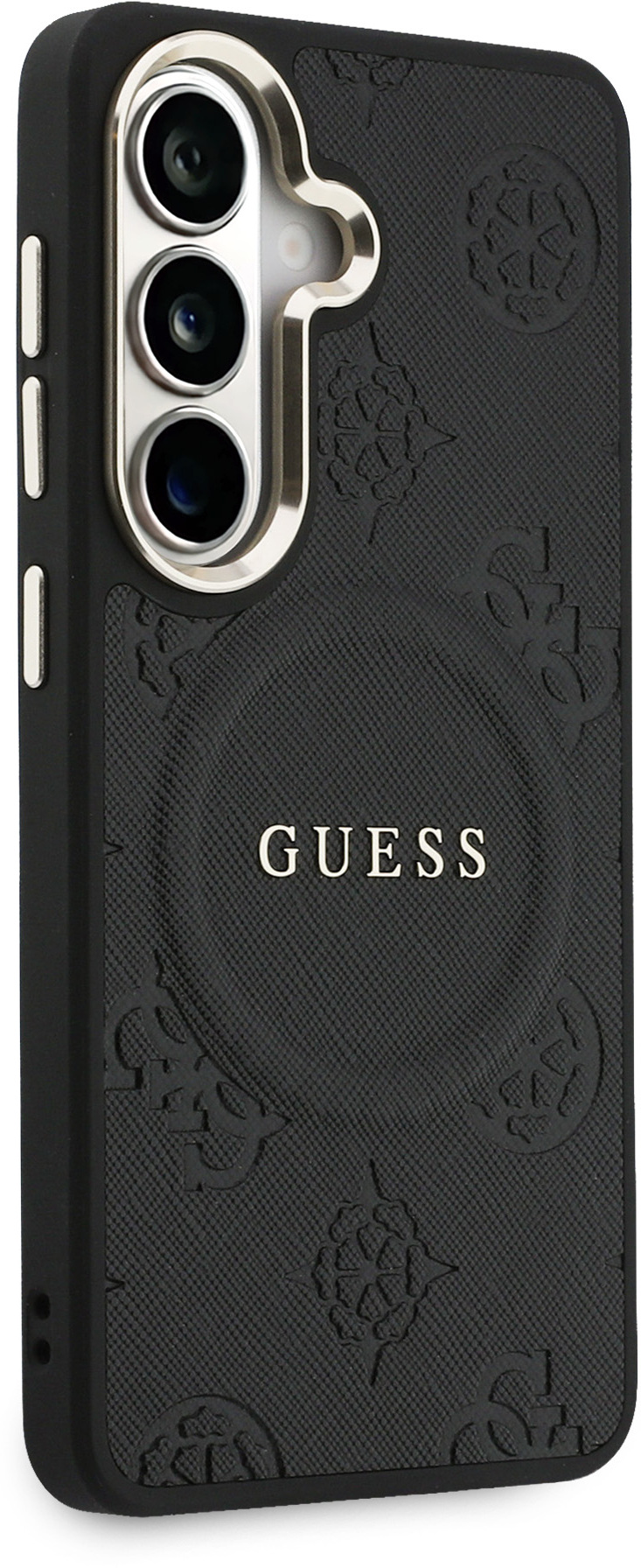 Guess Peony Hot Stamp Galaxy S26 Hoesje MagSafe Back Cover Zwart afbeelding 4