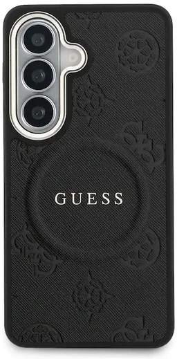 Guess Peony Hot Stamp Galaxy S26 Plus Hoesje MagSafe Back Cover Zwart afbeelding 2