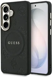 Guess Peony Hot Stamp Galaxy S26 Plus Hoesje MagSafe Back Cover Zwart afbeelding