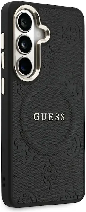 Guess Peony Hot Stamp Galaxy S26 Plus Hoesje MagSafe Back Cover Zwart afbeelding 4