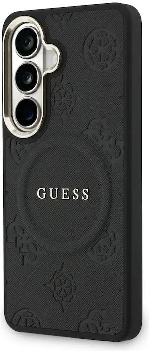 Guess Peony Hot Stamp Galaxy S26 Plus Hoesje MagSafe Back Cover Zwart afbeelding 3