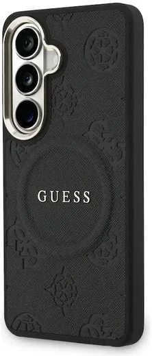 Guess Peony Hot Stamp Galaxy S26 Plus Hoesje MagSafe Back Cover Zwart afbeelding 3