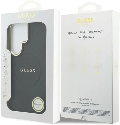 Guess Peony Hot Stamp Galaxy S26 Ultra Hoesje MagSafe Back Cover Zwart afbeelding 8