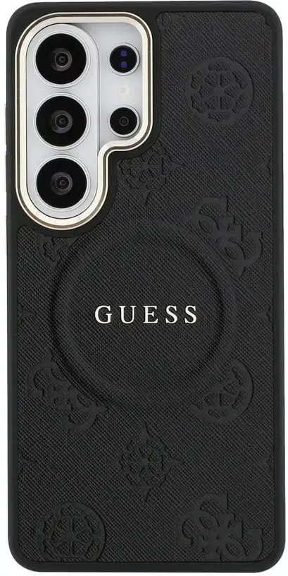 Guess Peony Hot Stamp Galaxy S26 Ultra Hoesje MagSafe Back Cover Zwart afbeelding 3